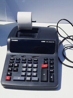 Casio FR-2650TM Printing Calculator 12 Digit Tested Working Clean W/ Box